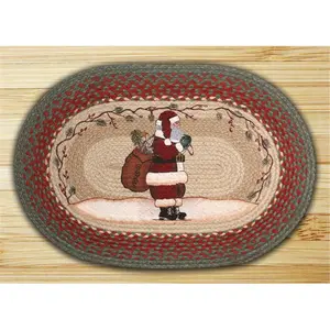 Earth Rugs 65-025S Santa Oval Patch Natural Fiber Rug