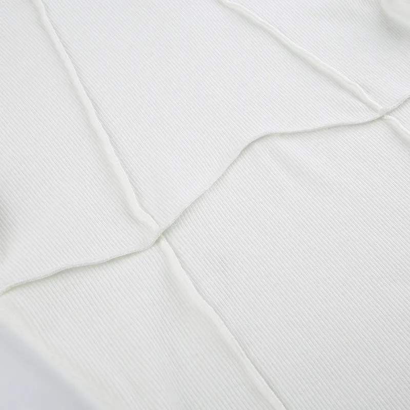 Slim Long Sleeve T-shirt Fashion Solid Color Split Thread Knitted Top Womens Clothing