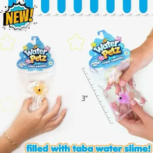 TABA Squishy Mushmeez Water Pets - One Random, Filled with Taba Water Slime, 3" Size, Fun and Interactive Toy