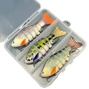 3PCS/Pack, 6-Jointed Bionic Fish Hard Lure, Realistic Multi-section Fishing Lure, 10cm/16g Artificial Hard Bait,fishing stuff,fishing bait lures Swimbait outdoorfun