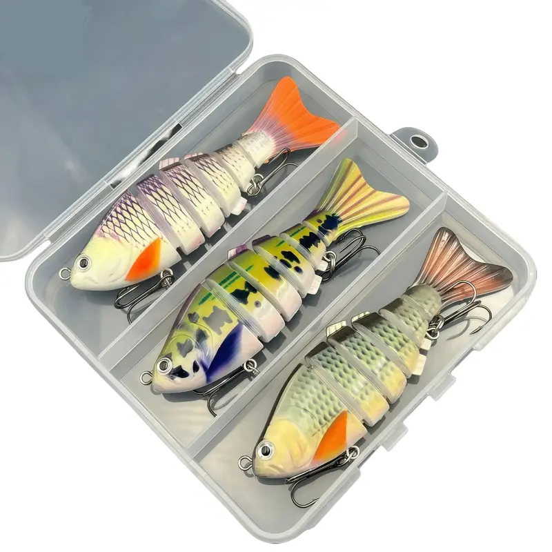 3PCS Easy Catch 6-Segment Real Swimming Lures 10cm 16g, ABS Hard Bait with 3D Simulated Eyes, Ultra Sharp Treble Hooks for Bass Trout Walleye Freshwater Fishingt, Walleye, Crappie, Pike fishing - TikTok 3PCS Easy Catch 6-Segment Real Swimming Lures 10cm 16g, ABS Hard Bait with 3D Simulated Eyes, Ultra Sharp Treble Hooks for Bass Trout Walleye Freshwater Fishingt, Walleye, Crappie, Pike fishing - TikTok