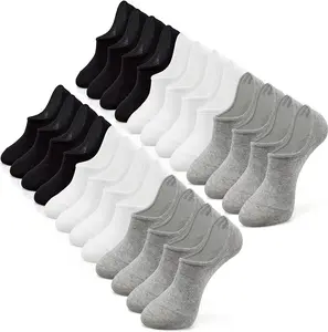 IDEGG No Show Socks Women 12 Pairs Casual Low Cut Anti-slid Athletic Socks with Non Slip(4*Black,4*Gray,4 White) Womenswear Comfort