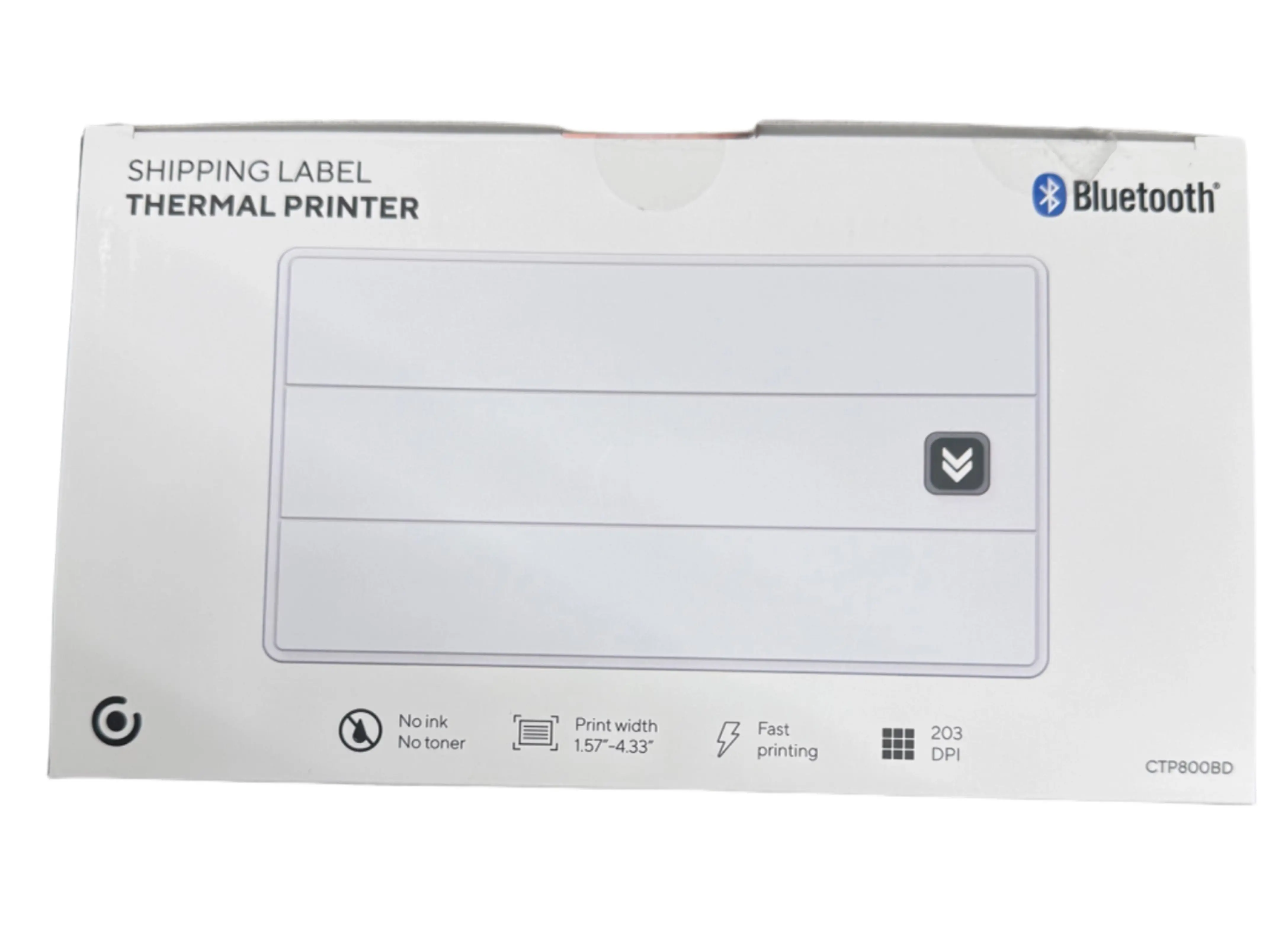 Core Innovations Bluetooth Thermal 4x6 Shipping Label Printer Bundle for Packages & Small Business Android IOS & Windows Compatible