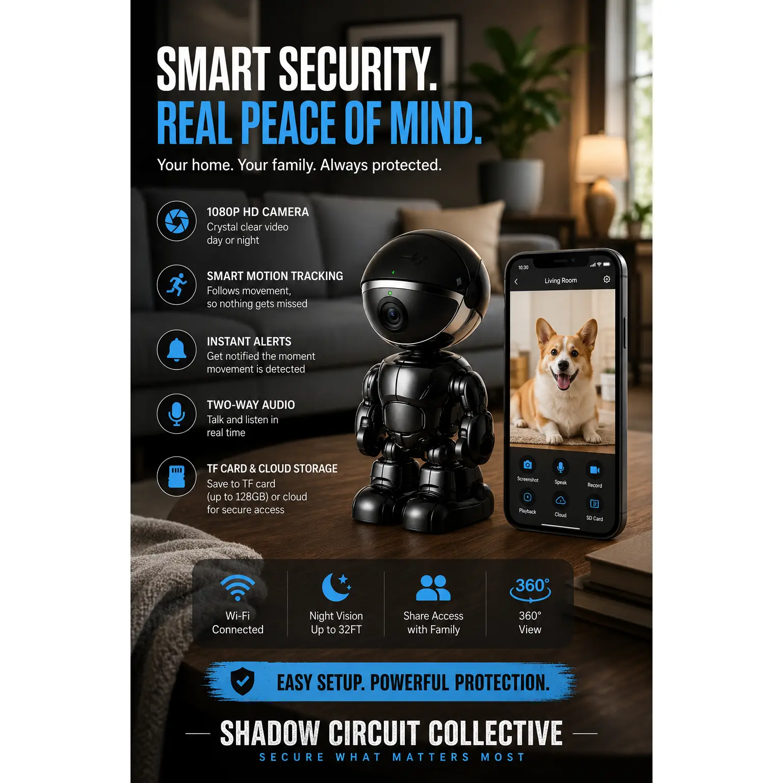 Smart Robot Camera 3MP IP Camera WIFI Robert Network CCTV HD Baby Monitor Remote Control Home Security Camera