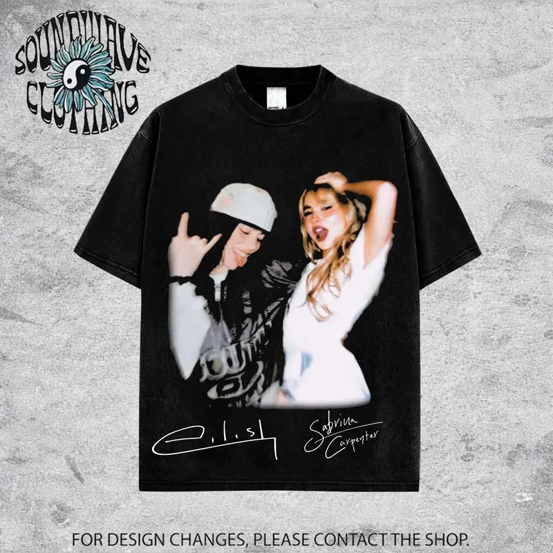 Sabrina ft Billie Billie, Short n' Sweet 2026 #1 Concert Tee, Pop Star Graphic T-Shirt, Fan Merchandise, Unisex Streetwear, Music Tour Apparel, Vintage Inspired Pop Concert Shirt