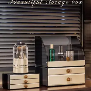 New Jewelry Display Box Transparent Acrylic Earrings Bracelet Bangle Necklace Ring Storage Case, Clear Jewellery Organizer Holder, Multifunctional Organizer