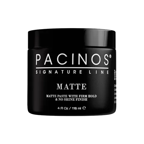Pacinos Signature Line Men's Hair Paste - 4 fl oz (118 ml), Matte Finish, No Shine, Water-Soluble, Long Lasting Hold, Finger-Easy Apply, Works on Normal & Most Hair Types, 24-Month Shelf Life, Adult Use