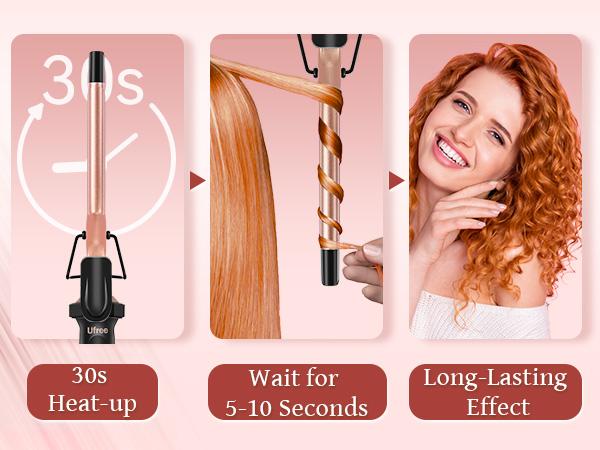 Ufree 5 in 1 Curling Iron with Interchangeable Ceramic Barrels, Curling Wand Set with Flat Iron Hair Straightener, Instant Heating Hair Styling Tool, Hair Curler, Women Gifts Comfort