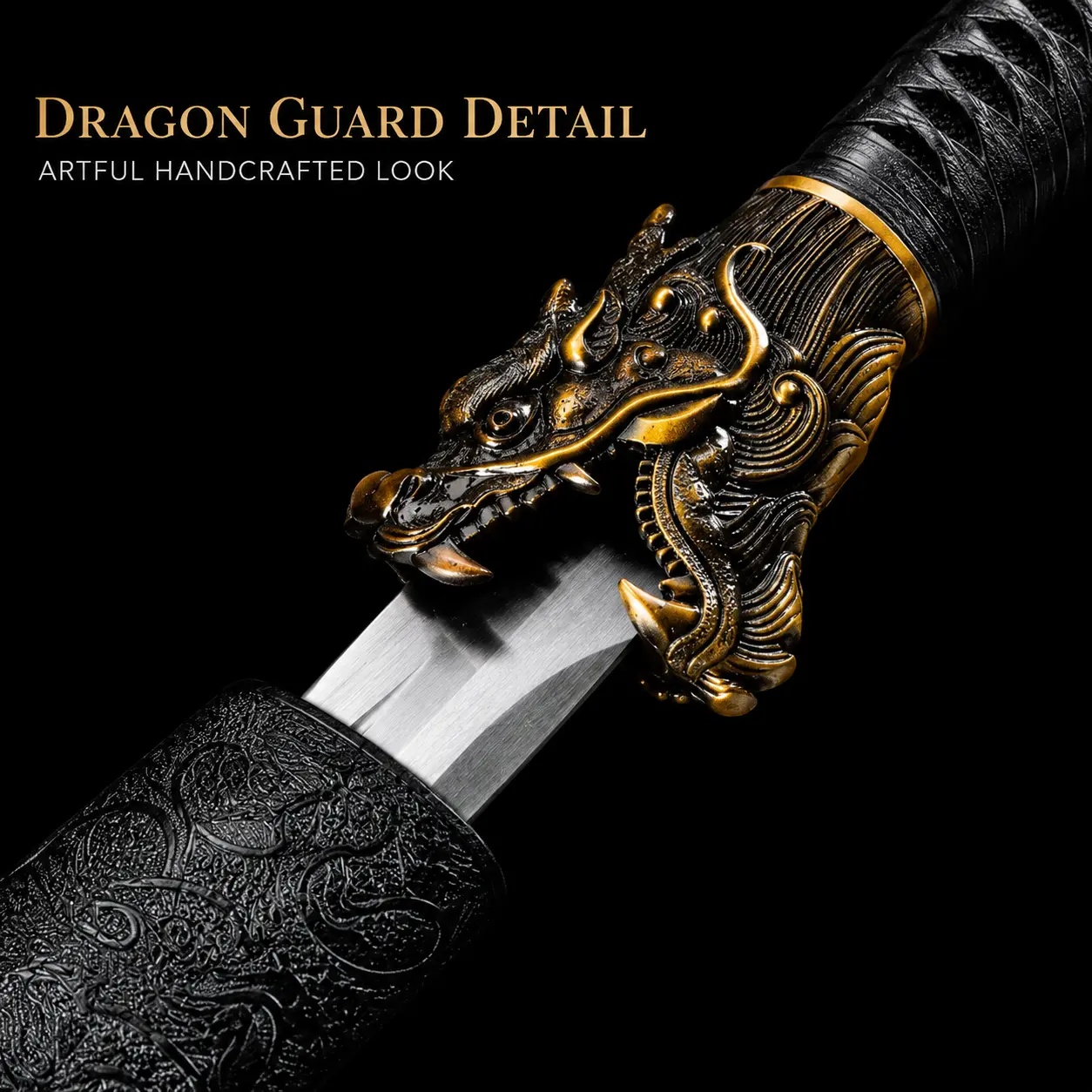 Hand Cast Display Ornament, Non Sharp Blade, Made With Traditional Craftsmanship, Full Dragon Construction, Unique Design, Collectible Item, Home Decor Ornament, Holiday Gift