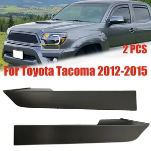 SJPACK Front Bumper Trim Cover & Headlight Filler Grill for Toyota Tacoma 2012-2015 2pcs Set