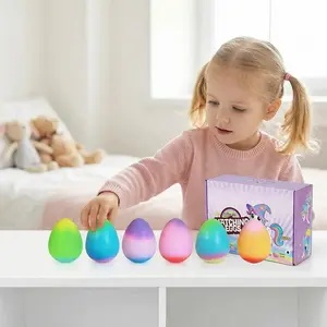 6 Pack Hatching Growing Unicorn Eggs Rainbow Colorful Eggs with 6 Unique Unicorns for Safe Fun & Magical Transformation - Perfect for Christmas & Birthday Gifts