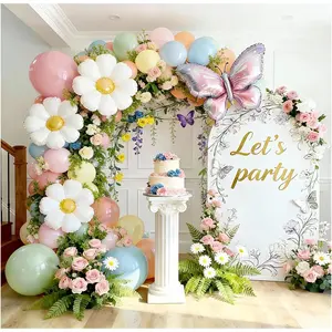 Daisy Balloon Arch Kit, 172 count Spring Summer Daisy Theme Party Balloon Decorations for Birthday Wedding, Graduation Ceremony, Outdoor Garden Decor, Mother's Day Holiday Decoration