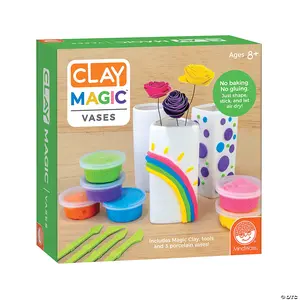 MindWare Clay Magic Vases Kids Crafts with Air-Dry Magic Clay for Kids Ages 8 and Up
