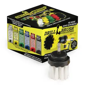 2in White Brush - Soft Bristles - Long Bristles - Home & Auto Cleaning | 2in-L-W-QC-DB