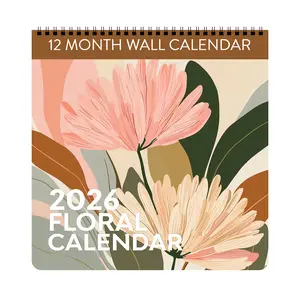 2026 Floral Wall Calendar - 12-Month Abstract Design for Home Office Studio Decor - Compact 10" x 10" Spiral Bound with Rounded Corners - Premium Quality Paper for Beautiful Floral Artwork