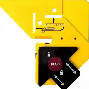 Woodworking edge-fitting auxiliary tools, including a 45-degree angle marker for installing decorative strips on windows and door frames, and an adjustable spacing guide rail, T Square Ruler