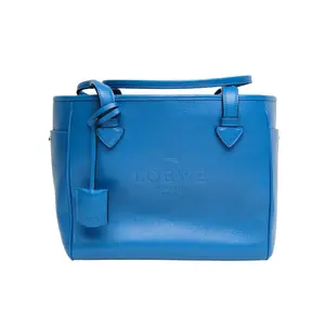 Pre-owned Loewe Blue Handbag Blue Calfskin Pristine