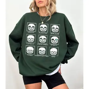 Emotions Of Sans Undertalee Sweatshirt, Gamer Tee, Game Costume Shirt, Unisex Sweater Pullover Tee