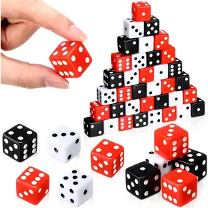 36-Piece Casino-Style Dice Set, Acrylic D6 Dice, Right Angle Design, Ideal for Multiplayer Games, Tabletop Gaming, Board Games