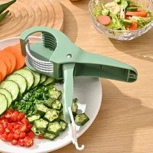 Portable Multi-Blade Fruit Slicer, Vegetable Cutting Slicer, Vegetable Cutter for Cucumber Banana Sausage, Kitchen Essential, Kitchen Gadget, Perfect Gift Idea, Home & Restaurant Use