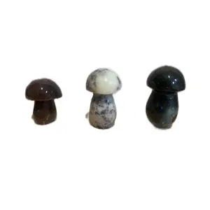 Ocean Jasper Crystal Mushroom Clear Quartz Jewelry for Emotional Healing and Energy . Sold separately Enhancement