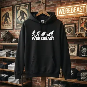 🔥 “Evolution of the WereBeast” Hoodie 🐺 Cotton Tops Pullover Soft