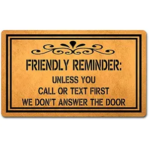 Funny Welcome Mat - Anti-Slip Door Mat for Entrance Way - Indoor Use