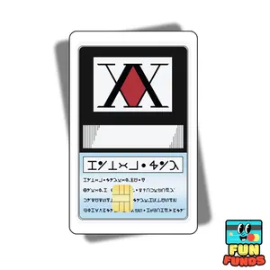 HXH Hunter License Credit Card Skin - Vinyl Sticker for debit cards, Waterproof, Glossy or Holographic - Easy to apply funny card sticker credit card