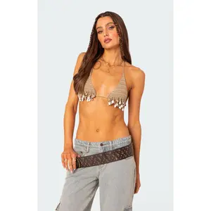 Edikted Women's Aruba Beaded Crochet Bra Top