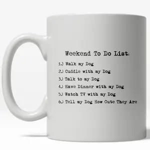 Weekend to Do List Mug Funny Sarcastic Coffee Cup - 11oz Funny Coffee Mugs Ceramic Printed Drinkware Cup