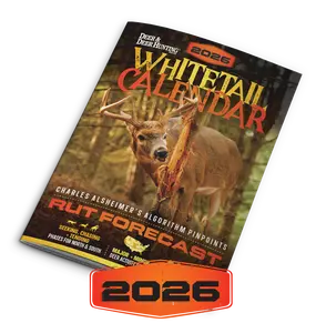 Deer & Deer Hunting 2026 Rut Predictions Whitetail Calendar by Charles Alsheimer's Algorithm Pinpoints Rut Forecast for North & South Major Deer Activity with Stunning Photography and Rut Data