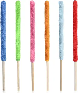 4 Pcs Microfiber Detail Duster Sticks Fan Cleaning Brush Fan Blade Cleaner Crevice Cleaning Tool Mini Split Cleaning Kit Car Air Vent Cleaner Fan Clean Brush for Home Car Window Blind(red,2,blue,2)