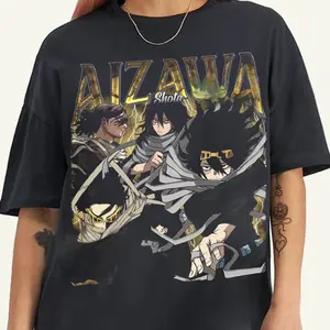 Limited Aizawa Shota TShirt, Eraser Head Shirt Vintage 90s Shirt, Anime Manga Shirt Unisex TShirt