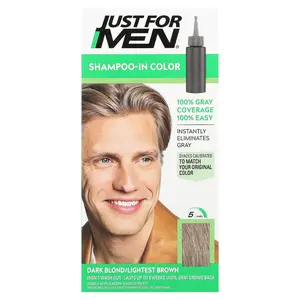 Just for Men Shampoo-In Color Haircolor Kit, H-15 Dark Blond/Lightest Brown , Single Application