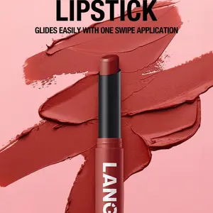 2-Piece Combination Set with Slanted-Tip Rotating Lipstick, Smooth Matte Texture, Intensely Pigmented, Easy to Apply, Natural Makeup Effect