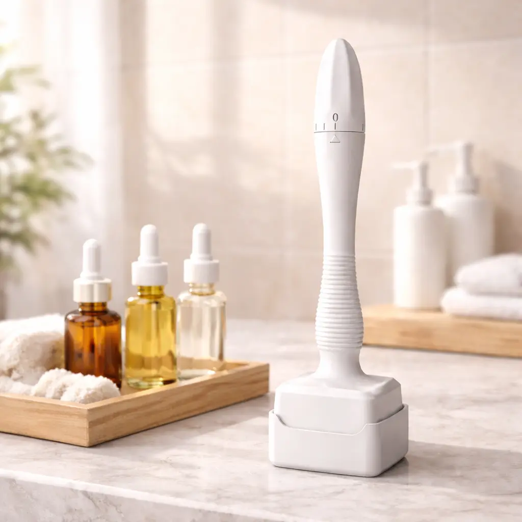 Derma Stamp Microneedle Facial Care Tool, Gentle Reusable Cosmetic Beauty Equipment for Home Daily Use, Boosts Serum Absorption, Smooths Skin Texture