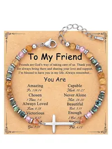 TONY & SANDY Christian Cross for Women, Religious Jewelry Gift, Stocking Stuffers for Women, Confirmation Baptism Easter Gifts, Unique Gift for Friends Daughter Mom Sister in Christ on Birthday Christmas