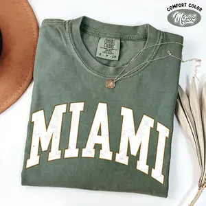 Comfort Colors Vintage Miami T-Shirt, Retro Miami Tshirt, Miami Game Day Shirt, Football Season, Football Lover, Sports Fan Gift PTS
