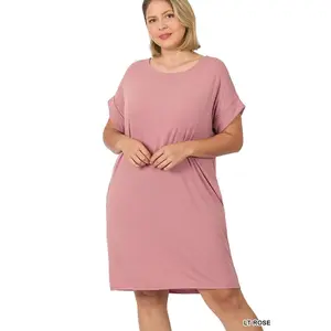 3.25.26 Dress Zenana rose pink shirt dress 1x