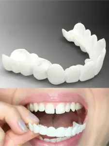 Comfortable, natural-looking upper and lower denture set with storage case – perfect smile, easy to install, suitable for all tooth shapes