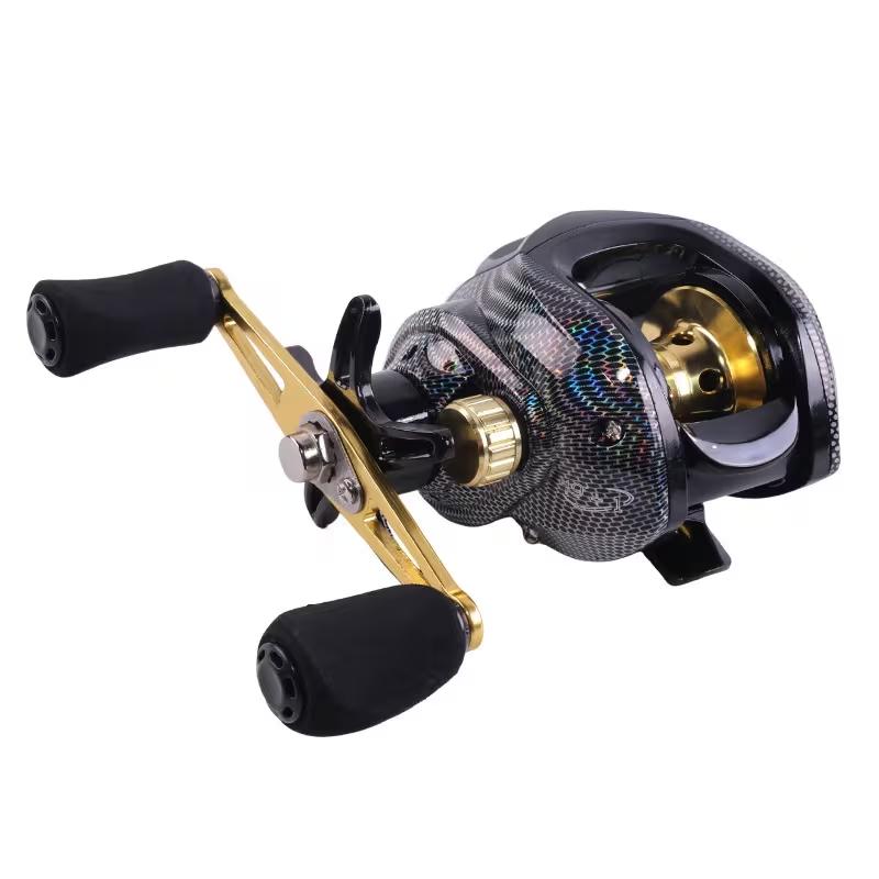 [W] Ultra Lightweight Bait Reel 22 Pounds Max Resistance Saltwater & Freshwater Rotating Fishing Reel with 18+1BB Ball Bearings Magnetic Braking System Ergonomic Handle Smooth Resistance