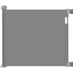 Retractable Baby Gate for Stairs 33” Height Expands up to 55” Width Safety Gate for Infants Toddlers Dogs & Pets Easy Install Secure Closure Gray Mesh Design for Indoor & Outdoor Use