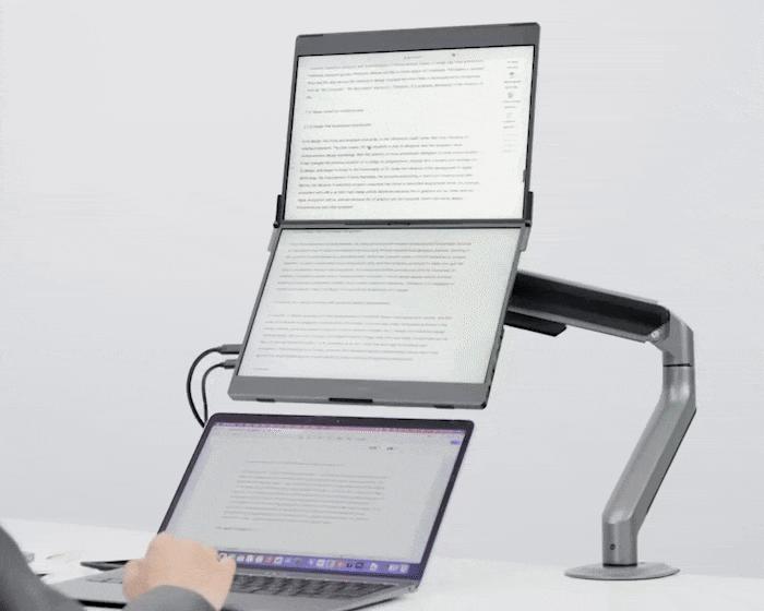 JSAUX FlipGo 16" Portable Touchscreen Monitor, Dual IPS, Built-in HUB, Magnetic, One Cable Dual Display, Slim & Light for Laptops.