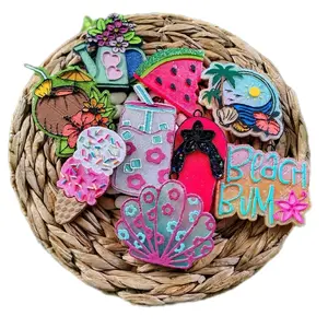 Summer Themed Car Freshies Air Freshener Difuser Watermelon Ice Cream Flip Flops Flowers Beach