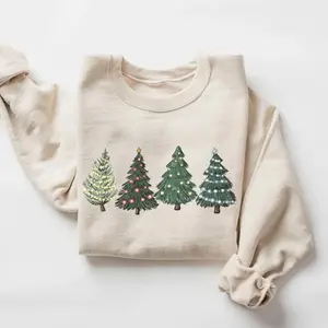 Christmas Tree Lights Sweatshirt,Christmas Sweatshirt, Holiday Crewneck, Festive Christmas Sweater, Cozy Winter Sweatshirt, Cute Xmas Gift for Her