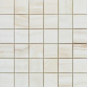 Vanilla Onyx Vein Cut 2x2 Mosaic Tile Polished