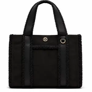 Lululemon Boxy Tote Bag 10L Faux Shearling Trims