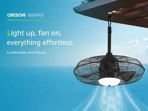 Orison 21'' Outdoor Ceiling Fan with Light, Waterproof Plug-in Gazebo Fan, Wet Rated Hanging Fan for Patio with Remote and App Control