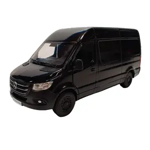 KINSMART 1:48 Scale Mercedes SPRINTER Van Die Cast Metal & Plastic Black Model with Pull Back Action Openable Doors for Collectors