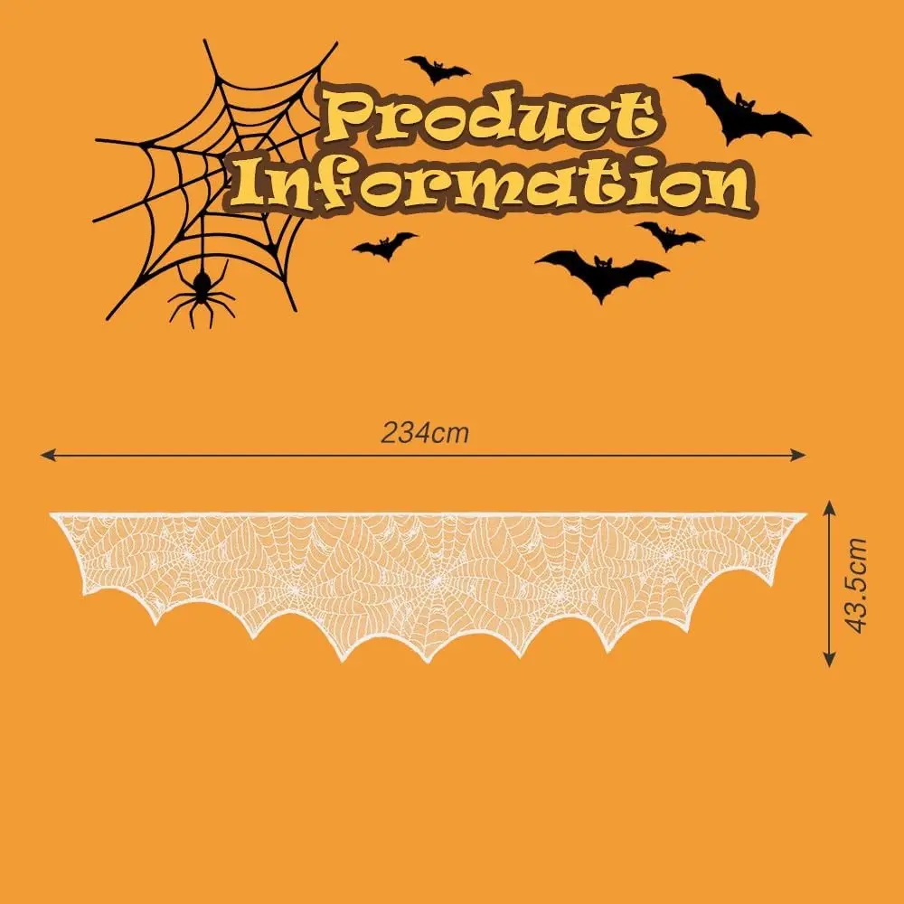 Halloween Decor Indoor White Halloween Fireplace Mantle Decorations Indoor Halloween Decorations White Lace Spiderweb Fireplace Covers Halloween Party Supplies Halloween Party Decorations